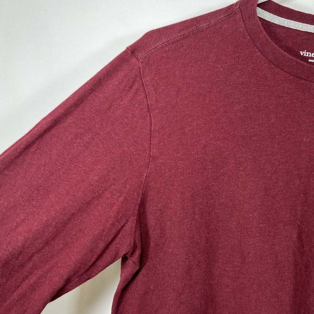 Vineyard Vines Long Sleeve T Shirt Mens Size XS Extra Small Maroon Red Whale - Picture 6 of 9